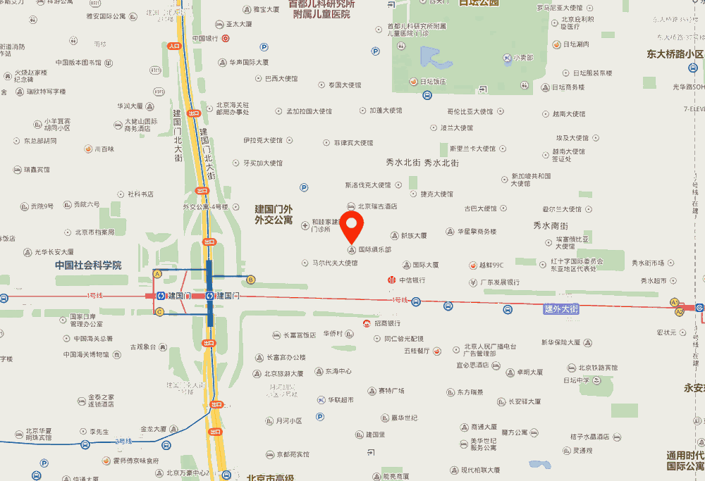 北京国际俱乐部位置地图